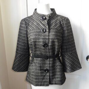 Trina Turk LA Palm Springs Vintage Y2K 90's Belted Bell Sleeve Jacket Size 2